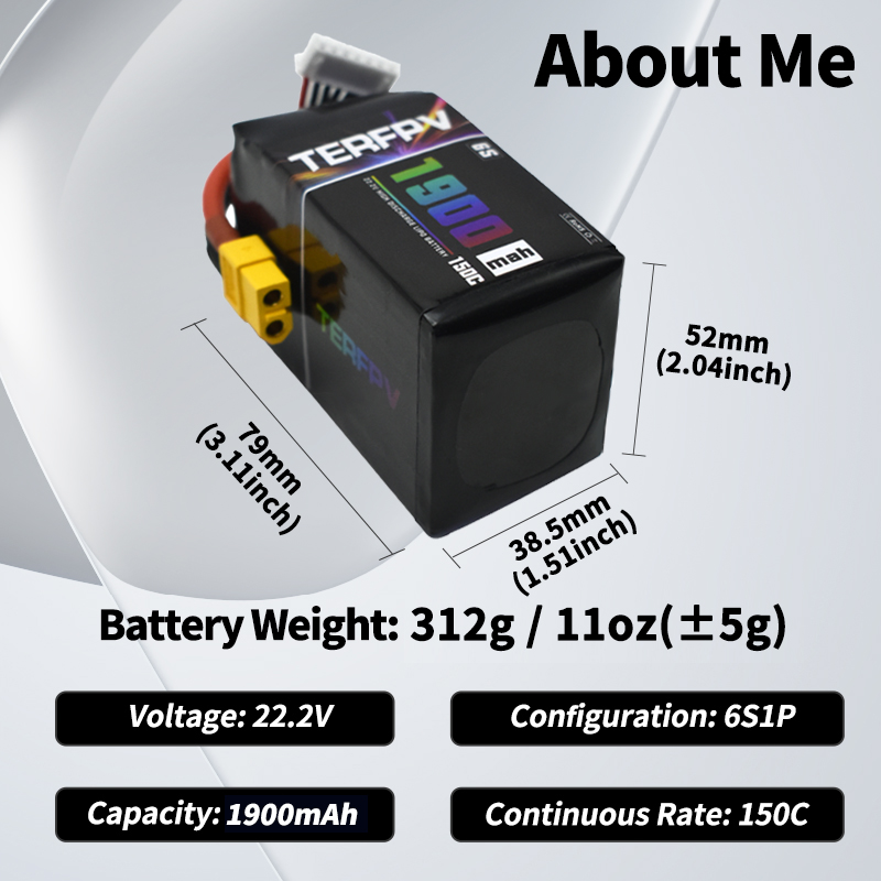 1/2Pcs TERFPV Lipo 6S 1900mAh  - Drone Battery Lipo ulasan dan harga