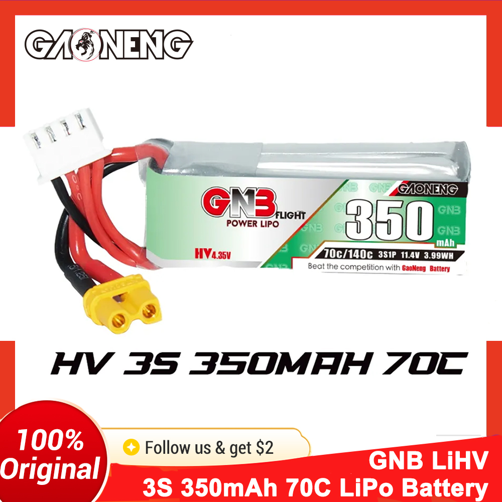Gaoneng GNB 350mAh 3S 70C LiPo - Drone Battery Li-Ion ulasan dan harga