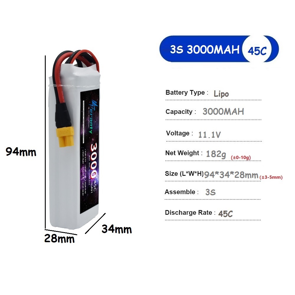 11.1V Battery 3S Lipo Battery  - Drone Battery 3S ulasan dan harga